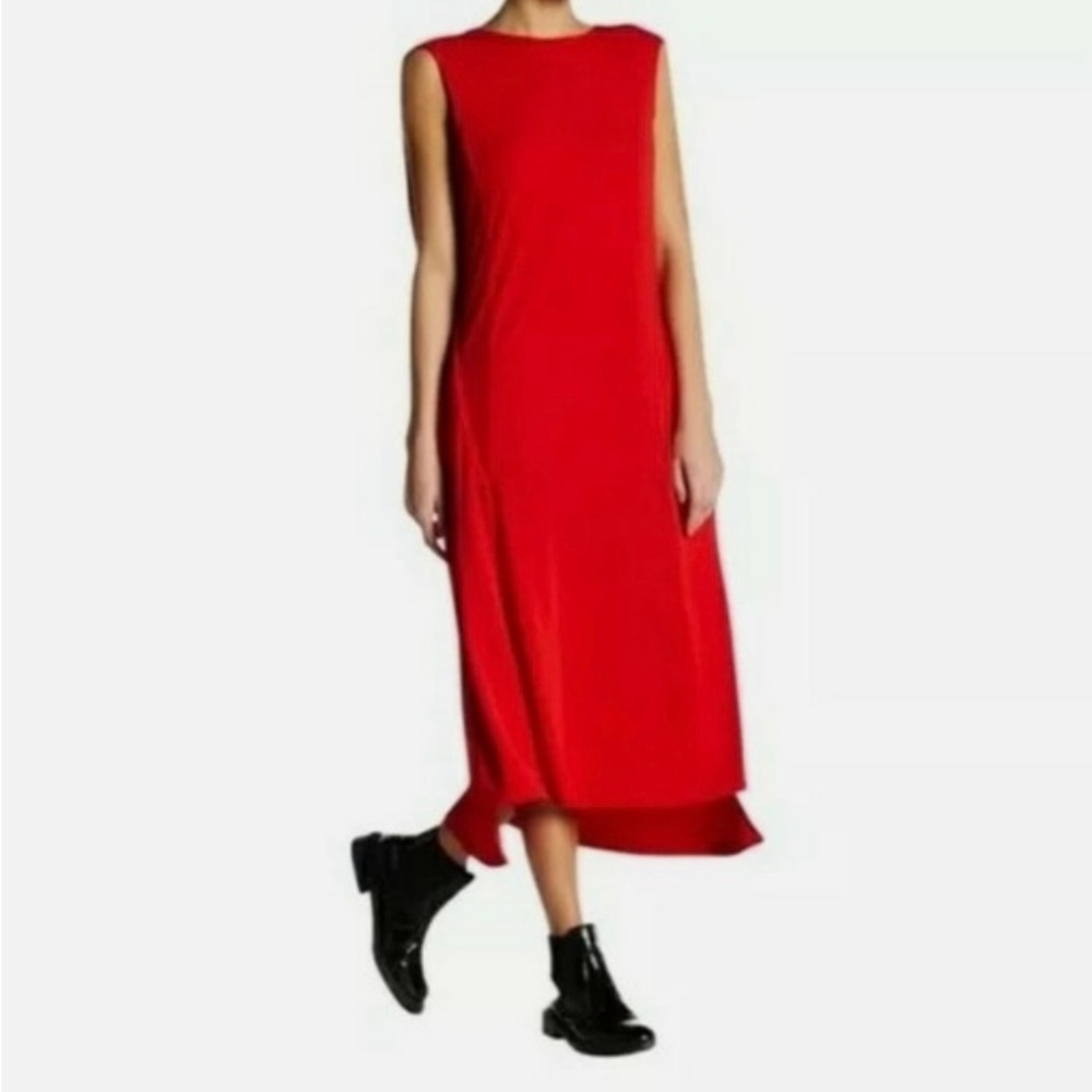 DKNY Red High Low Dress